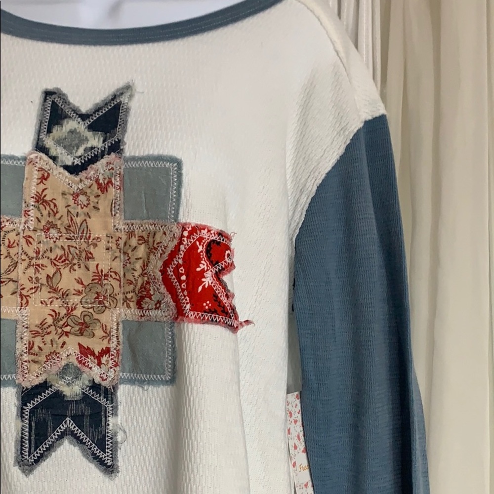 NWT Free People Lone Star Patch Long Sleeved Thermal - Picture 2 of 7